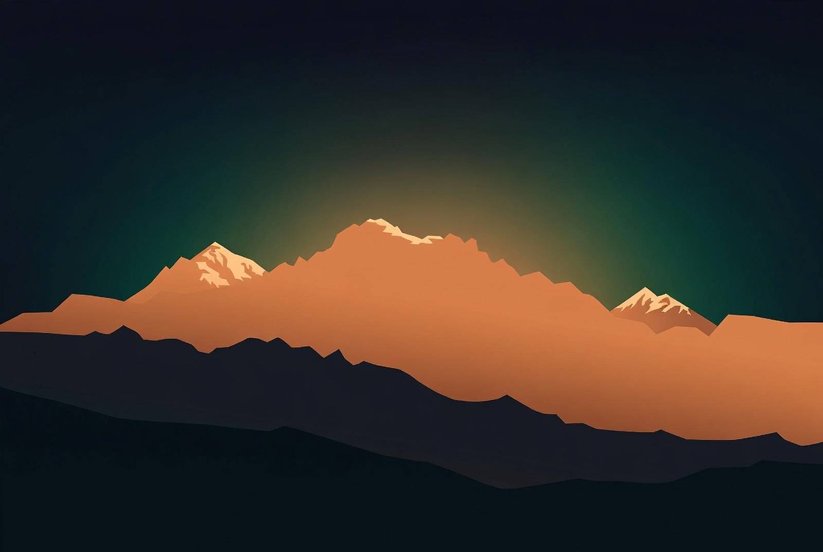 Alpine dawn over copper-lit peaks — the Power Prepper emblem