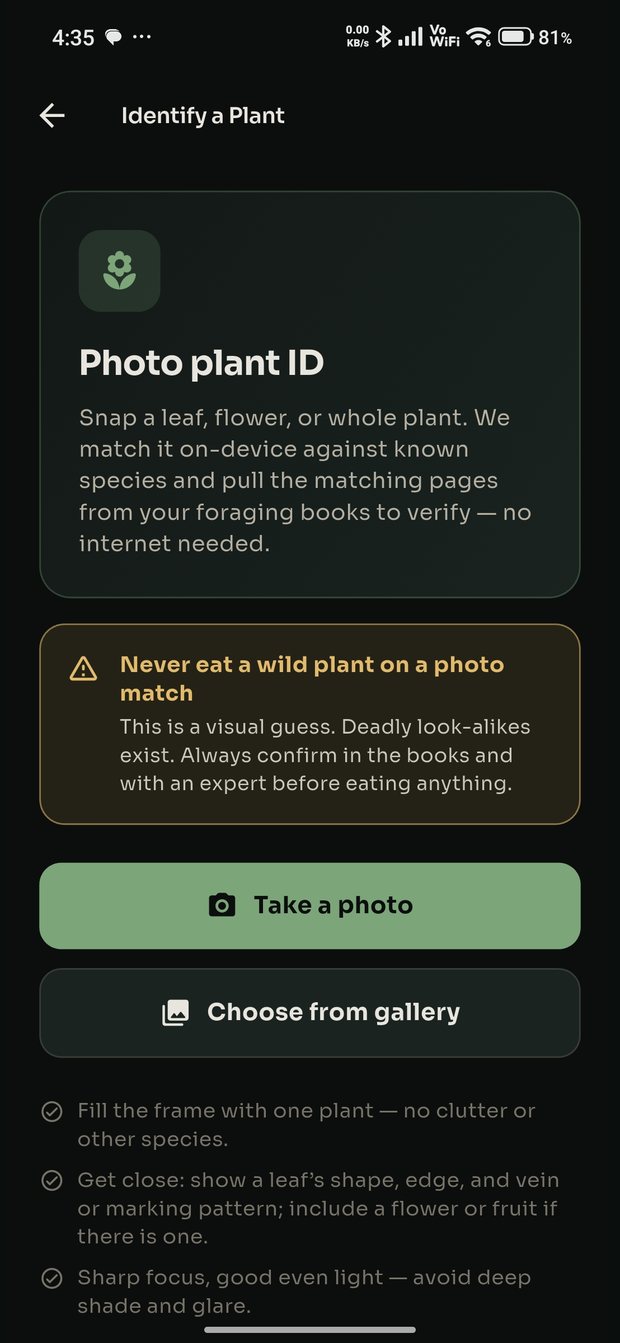 On-device plant identification